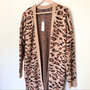 NWT Splendid Leopard Print Long Cardigan/Sweater